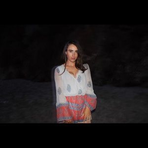 Free people paisley patterned romper